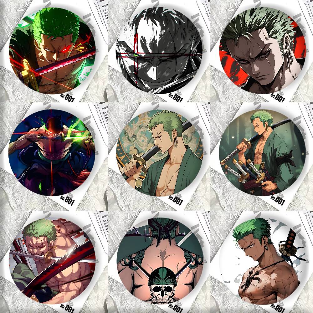 Cosplay Zone Anime Friends - Broche Ronde Anime Manga R-Roronoa Z-Zoro