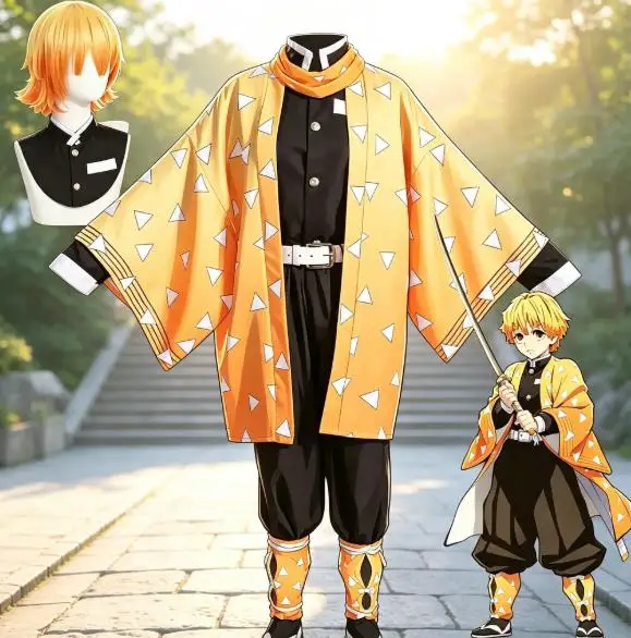 Cosplay Anime Zenitsu - Nouveau Costume de Cosplay Agatsuma Zenitsu
