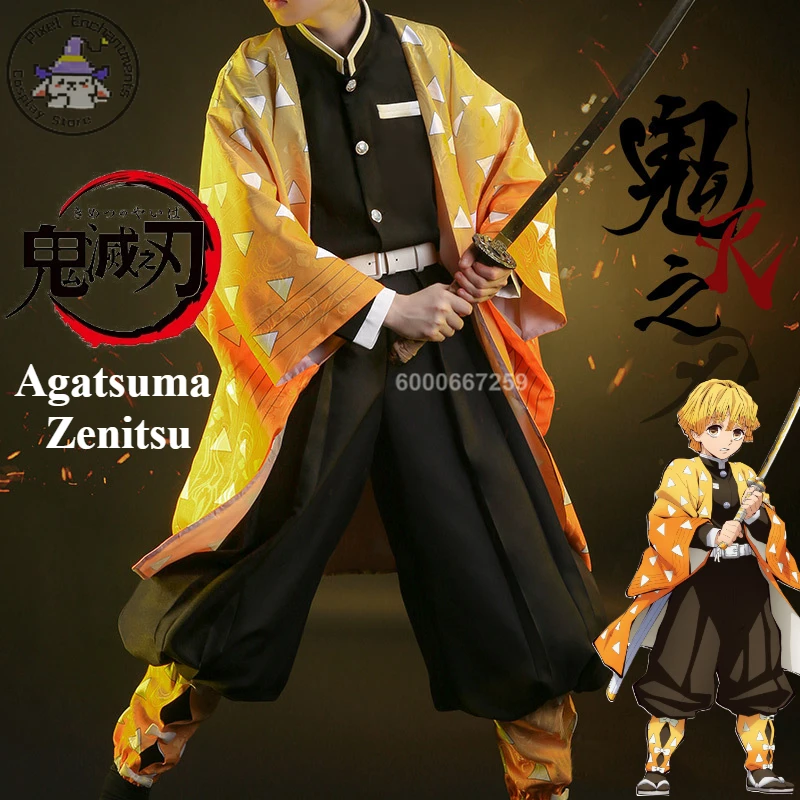 Cosplay Anime Zenitsu - Costumes de Cosplay Demon Slayers Anime
