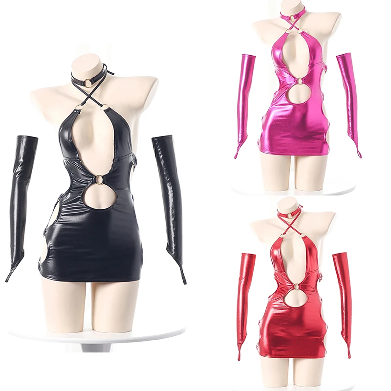 Robe en cuir moulante style an - Anime Cosplay Dress avis et prix