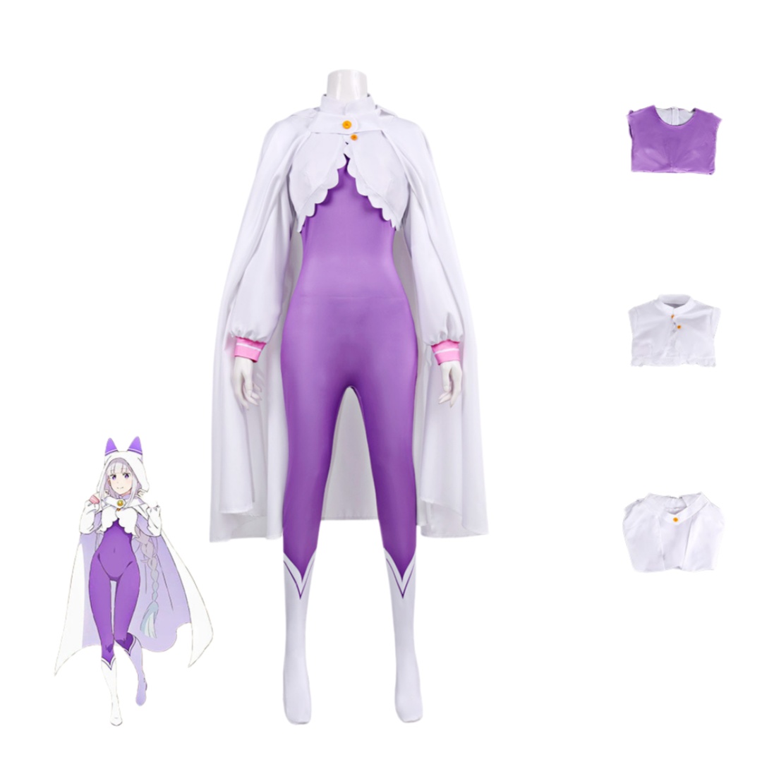 Costume de cosplay Emilia Re Z - Anime Cosplay Re Zero avis et prix