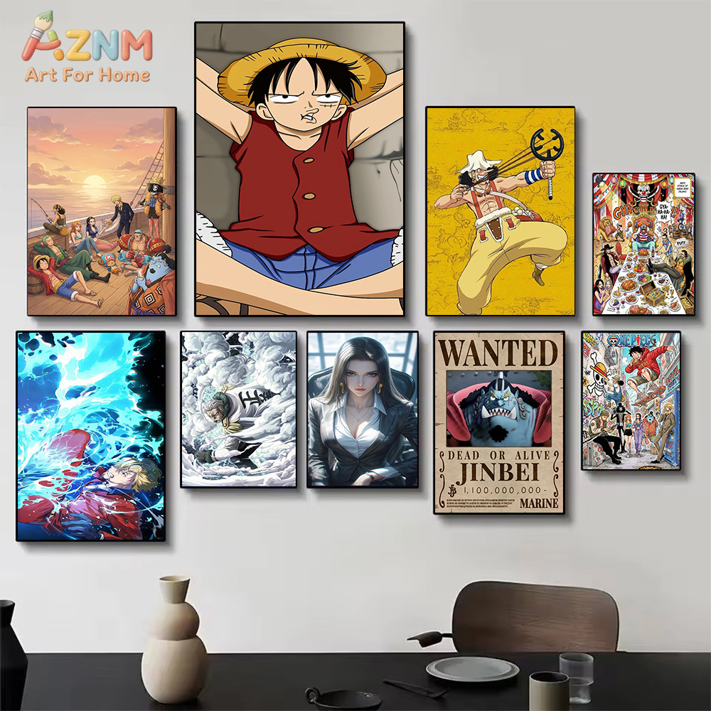 AZNM Tableau mural en toile On - One Piece Straw Hat avis et prix