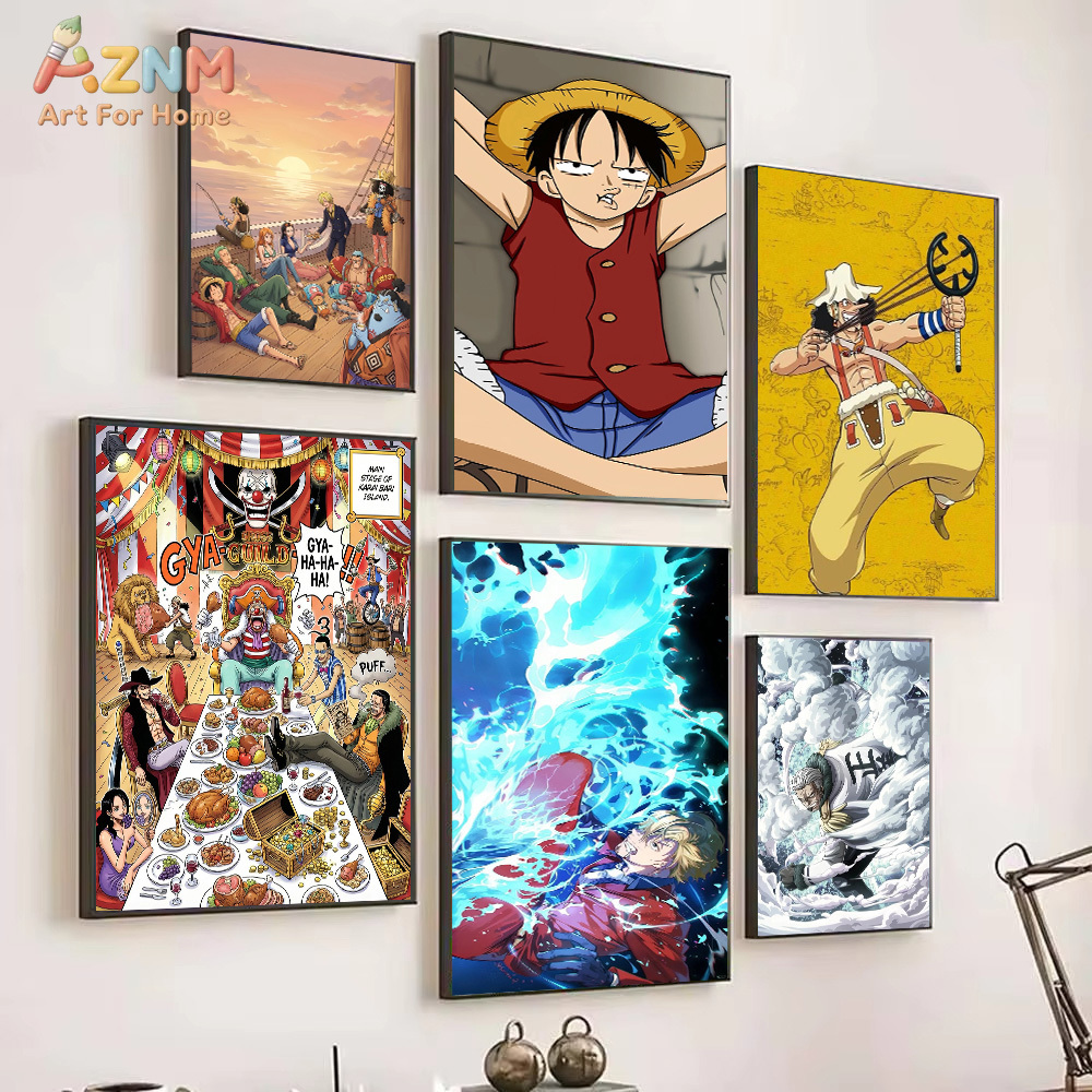 AZNM Tableau mural en toile On - One Piece Straw Hat avis et prix